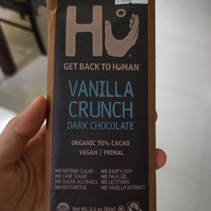 photo of Hu Kitchen Vanilla crunch dark chocolate shared by @falafel090909 on  26 Mar 2023 - review