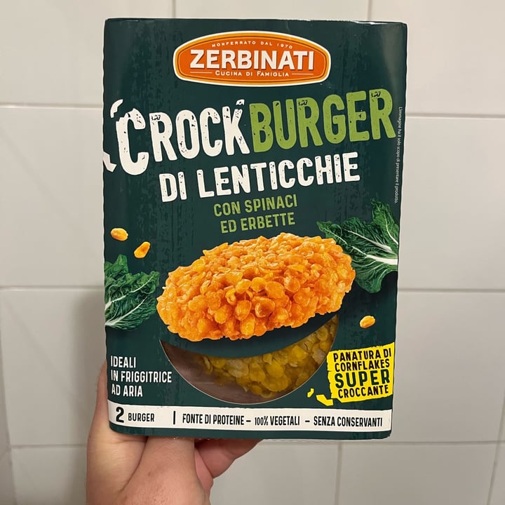 photo of Zerbinati Crockburger Di Lenticchie Con Spinaci Ed Erbette shared by @gabrielsmond on  04 Apr 2023 - review