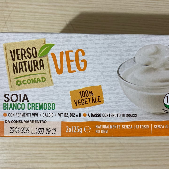 photo of Verso Natura Conad Veg yogurt soia bianco cremoso shared by @watage on  20 Mar 2023 - review