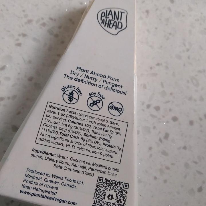 photo of Plant Ahead Plant based Parmesan shared by @peggyk on  18 Mar 2023 - review