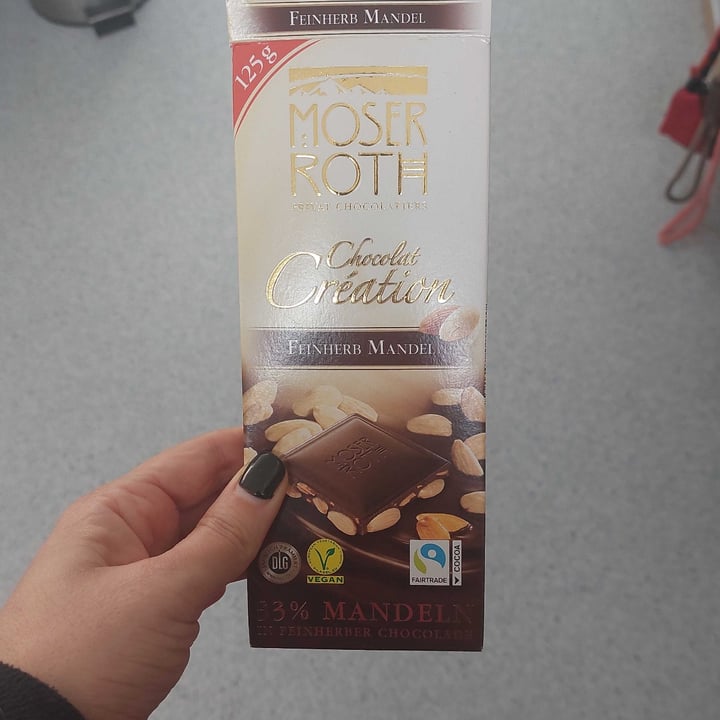 photo of Moser Roth chocolat création feinherb mandel shared by @wandavetveg on  11 Jan 2023 - review