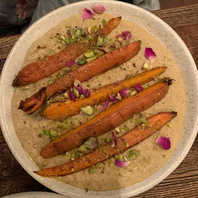 Photo of the dish “Zaatar Carrots & Hummus”