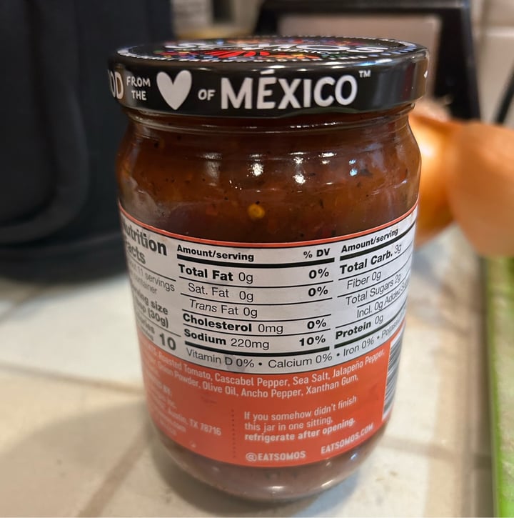 photo of SOMOS Cuatro Chiles taqueria salsa shared by @moustachedvegan on  03 Jun 2023 - review