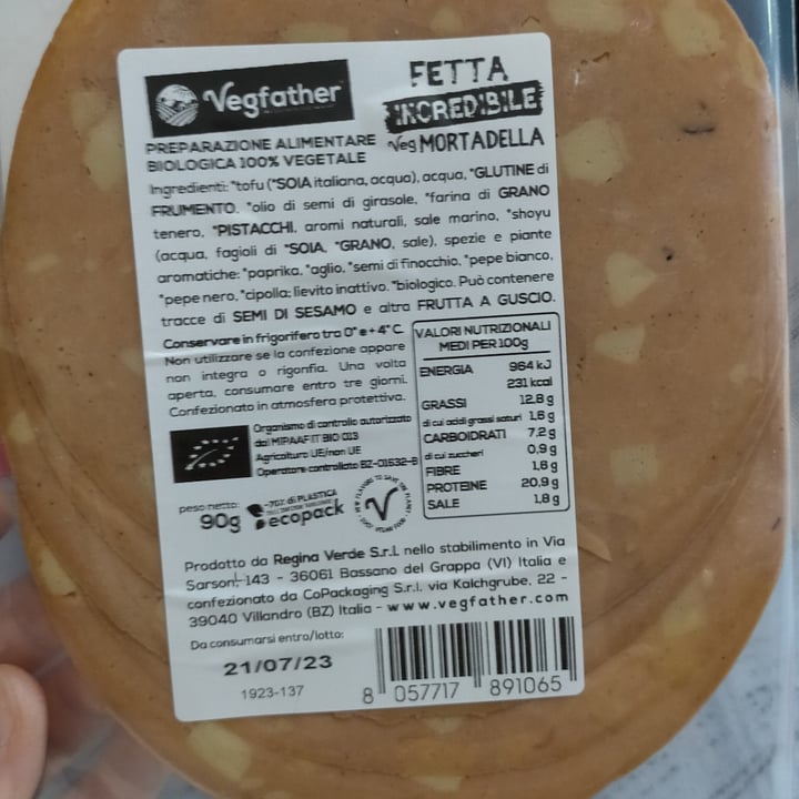 photo of Vegfather Fetta incredibile mortadella shared by @michelalessandra on  26 Jun 2023 - review