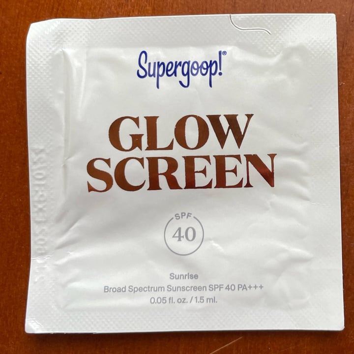 photo of Supergoop! Glow Screen SPF 40 shared by @veganfoodcrazy on  17 Aug 2023 - review