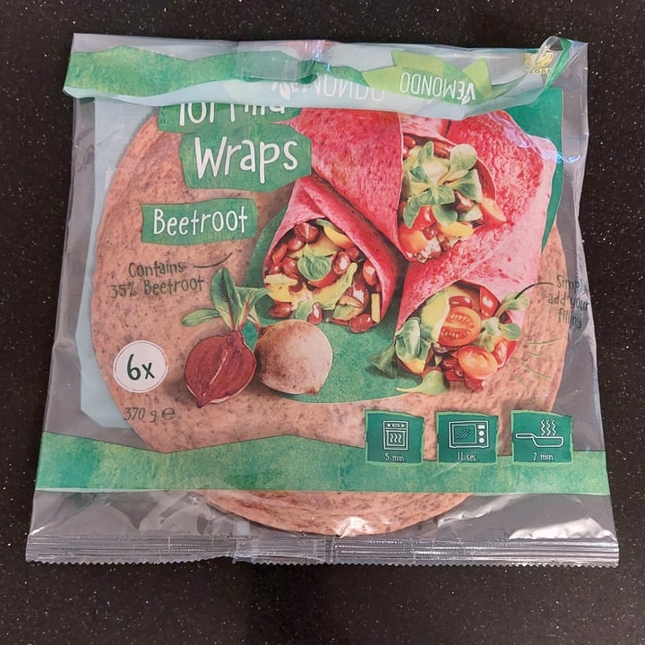 photo of Vemondo Tortilla wraps beetroot shared by @gemmaviva on  12 Aug 2023 - review