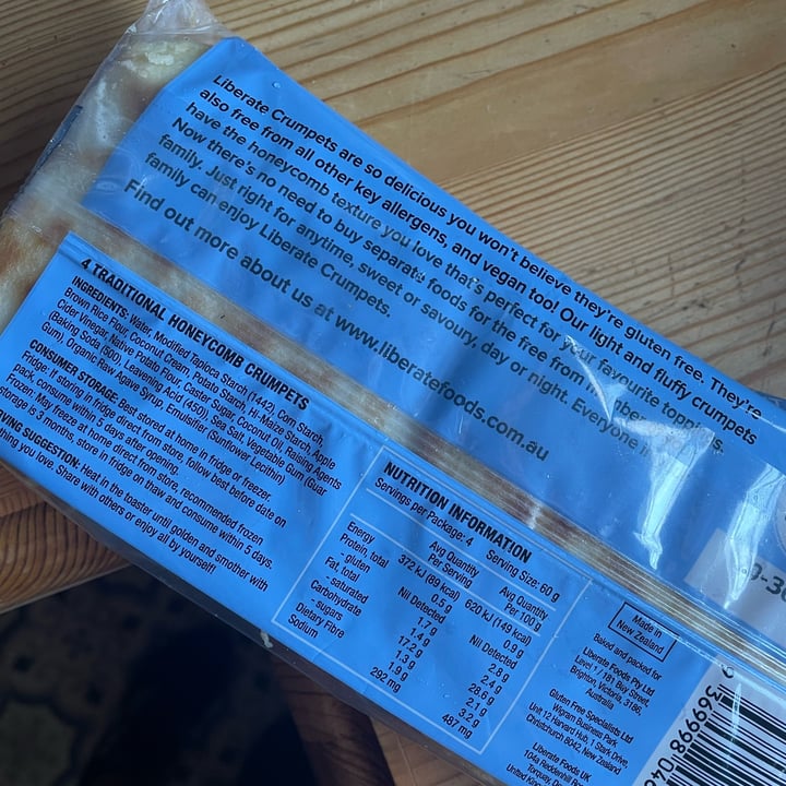 photo of manteco Gluten Free Crumpets shared by @samjm on  01 Jan 2023 - review