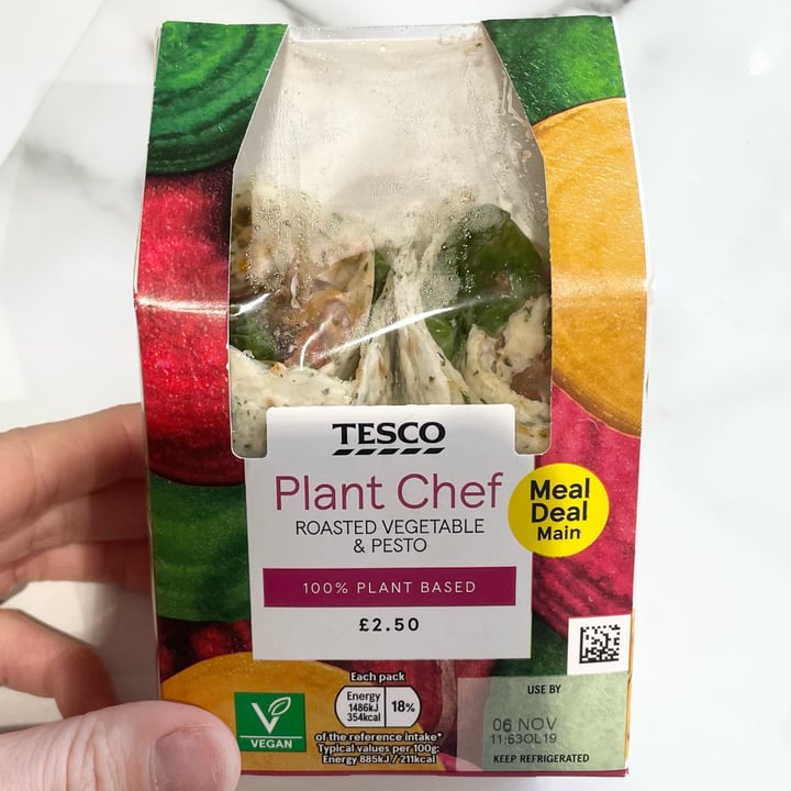 photo of Tesco Plant Chef Roasted vegetable and pesto wrap shared by @plantbasedprincess18 on  21 Dec 2022 - review