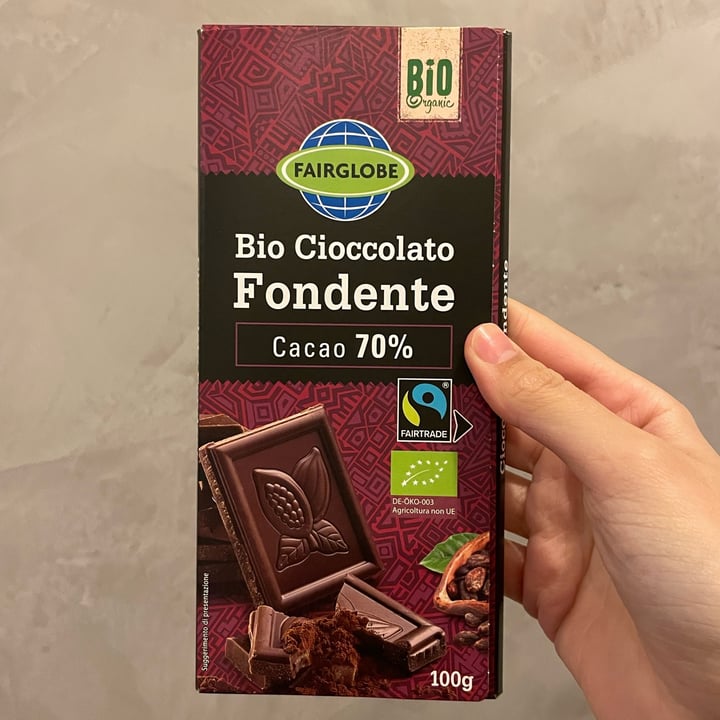 photo of Fairglobe Cioccolato Fondente Cacao 70% shared by @chiarafraioli on  17 Apr 2023 - review