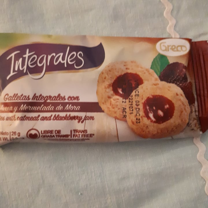 photo of Greco Galletas integrales con Avena y Mermelada de mora shared by @pastomagico on  28 Jun 2023 - review