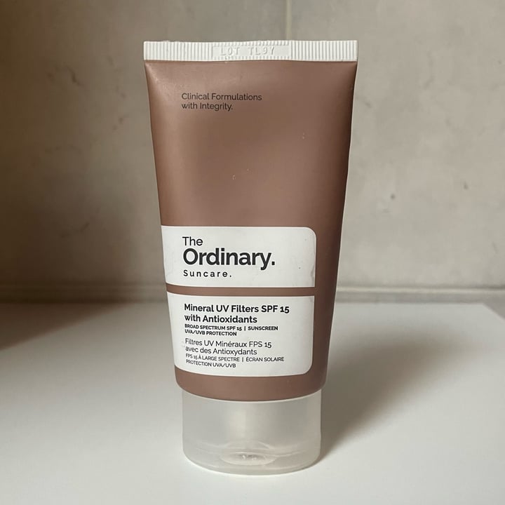photo of The Ordinary Mineral UV Filters SPF 15 with Antioxidants shared by @gianespo99 on  19 Mar 2023 - review