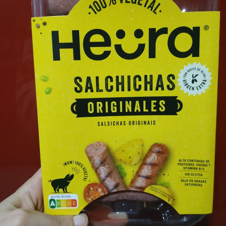 photo of Heura Salchichas Originales shared by @ornitorrincavegana on  21 Jan 2023 - review