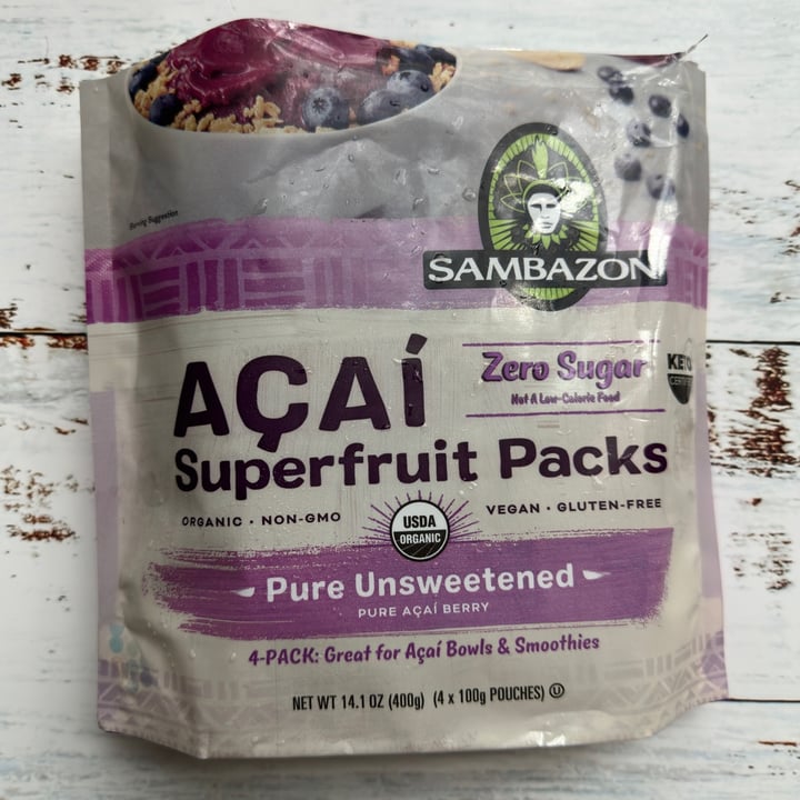 photo of Sambazon Açaí Superfruit Packs Pure Unsweetened shared by @berryveganplanet on  20 Jun 2023 - review
