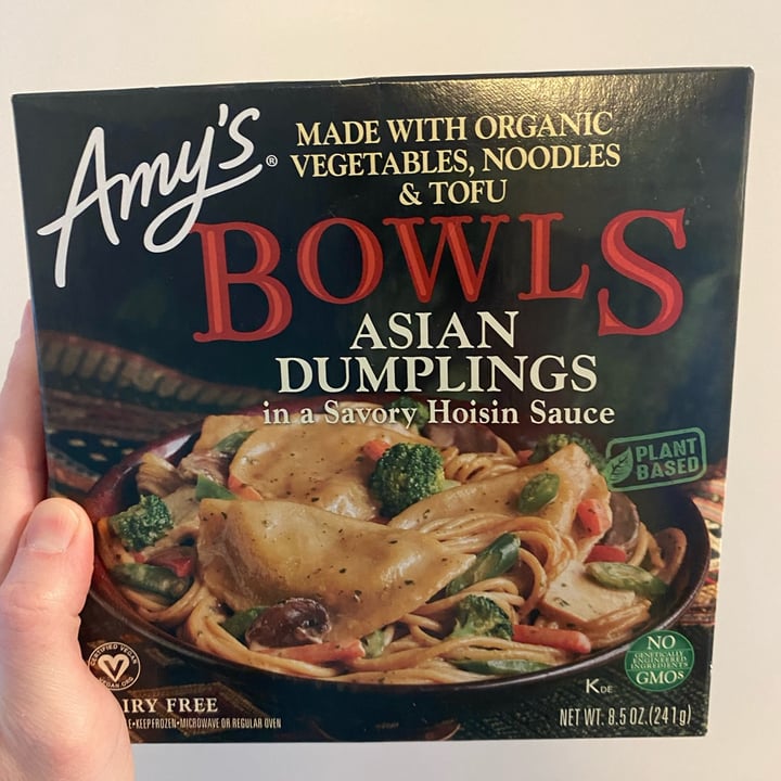 photo of Amy’s Amy’s Bowls - Asian Dumplings in Savory Hoisin Sauce shared by @brittanymiller on  24 Dec 2022 - review