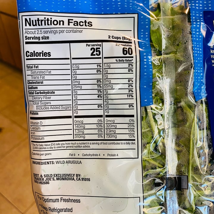 photo of Trader Joe's Wild Arugula shared by @beckyyy on  29 Jun 2023 - review