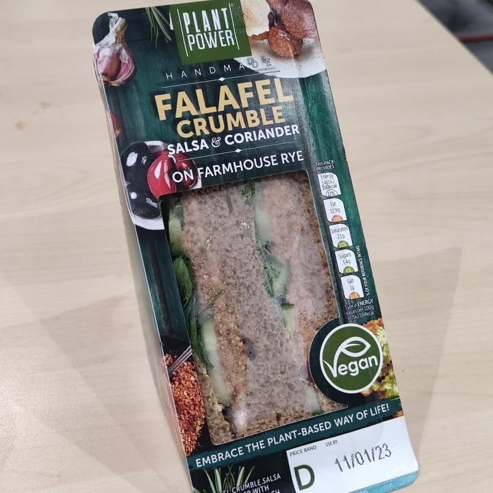 photo of James McCune Smith Learning Hub Plant Power Falafel Crumble Sandwich shared by @c1ngl on  09 Jan 2023 - review