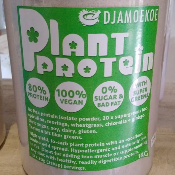 photo of Djamoekoe Plant Protein with super greens shared by @piaconradsen on  06 Jan 2023 - review
