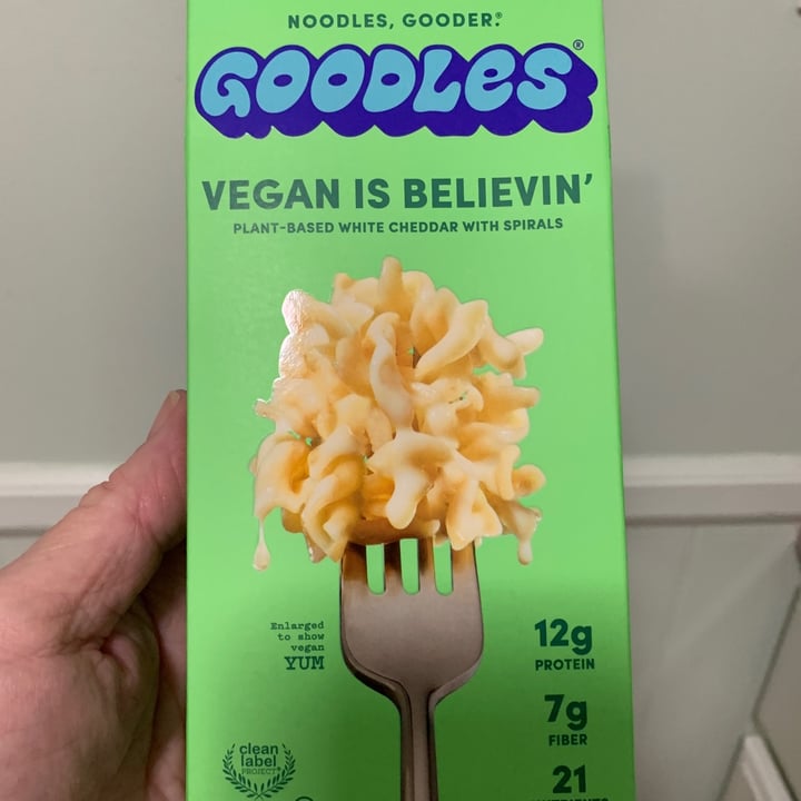 photo of Goodles Plant-based white cheddar with spirals shared by @onehungryvegan on  10 Apr 2023 - review