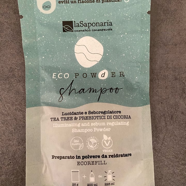 photo of La Saponaria Shampoo in polvere lucidante e seboregolatore EcoPowder shared by @veganfamilyinviaggio on  08 Aug 2023 - review