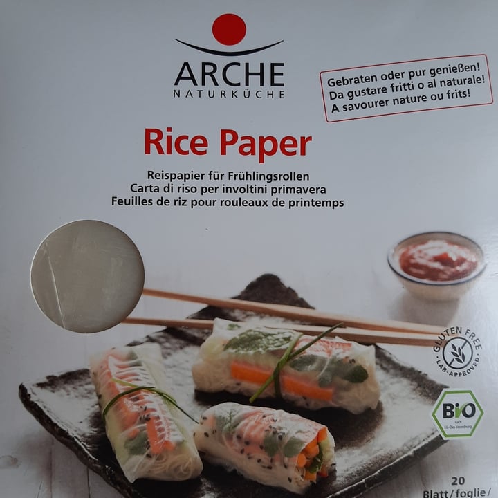 photo of Arche Naturküche Carta di riso (rice paper) shared by @sofiavagebond on  04 Apr 2023 - review