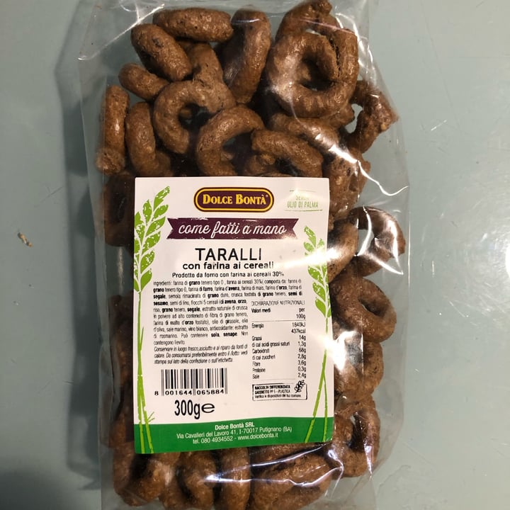 photo of Dolce bontà taralli con cereali shared by @violettaplantbased on  14 Apr 2023 - review