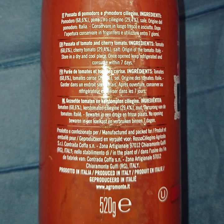 photo of Agromonte Passata siciliana con ciliegino shared by @piumy1983 on  21 Apr 2023 - review