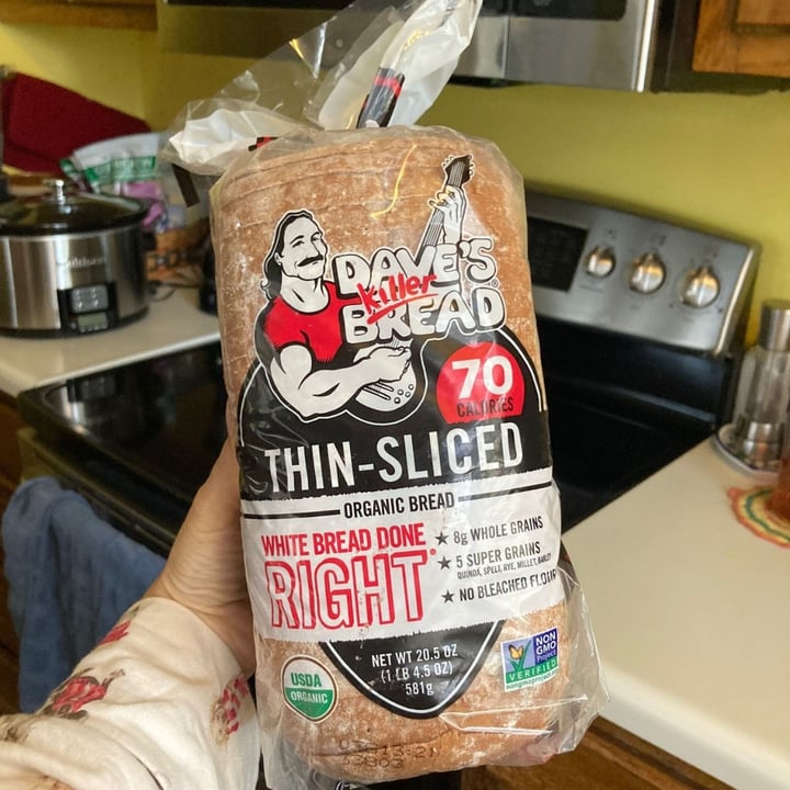 photo of Dave's Killer Bread Thin sliced white bread shared by @taysavage on  25 Jun 2023 - review