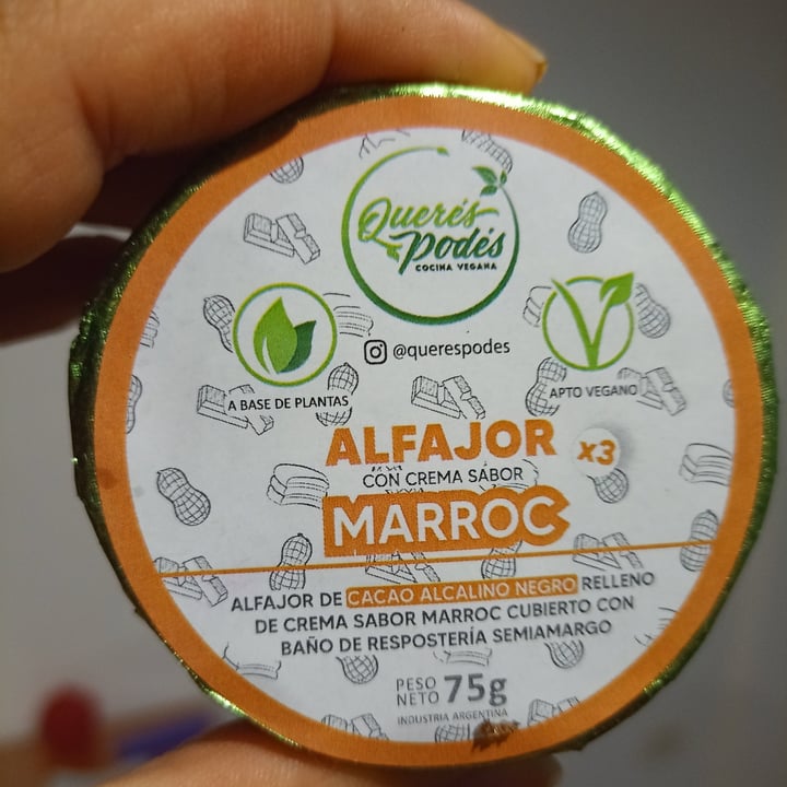 photo of queres podes Alfajor Con Crema Sabor Marroc shared by @soana on  10 Jul 2023 - review