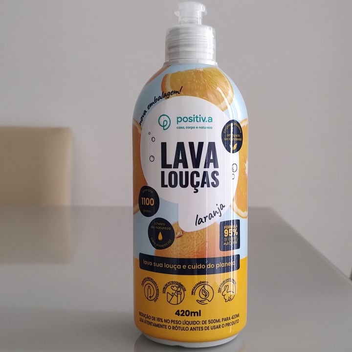 photo of Positiv.a Lava Louças com Óleo Essencial de Laranja 500 ml shared by @marianarevoredo on  06 May 2023 - review