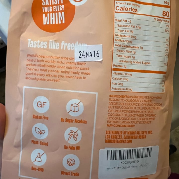 photo of Whims Peanut Butter Cups shared by @katiewink on  06 May 2023 - review