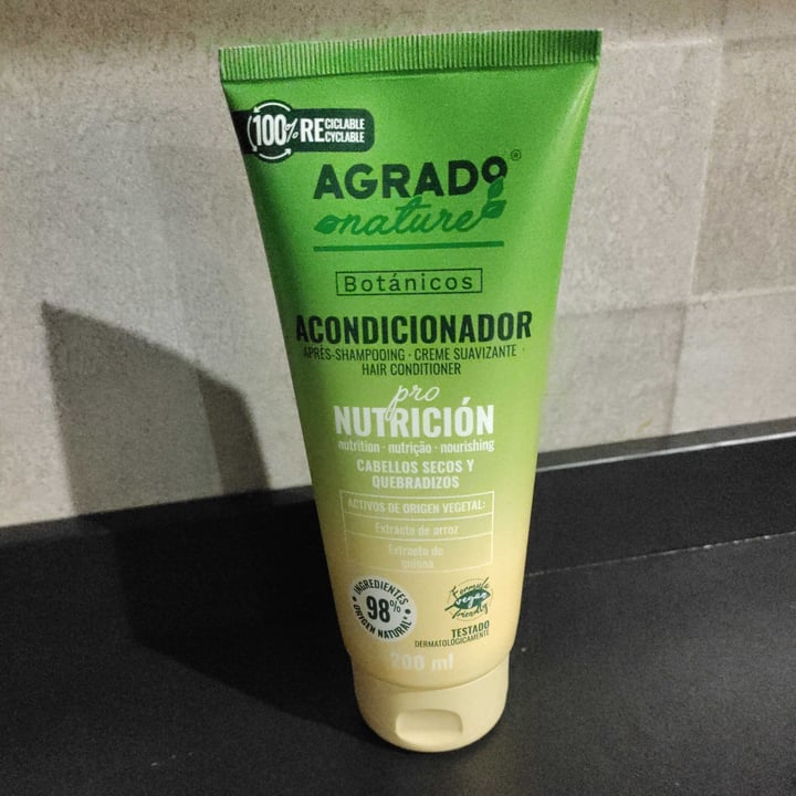 photo of Agrado nature Acondicionador Pro Nutricion shared by @maymolivegan on  14 Feb 2023 - review