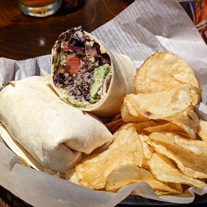 photo of Thirsty Dog Brewing Co. Tap House Hummus & Quinoa Wrap shared by @mollygoesveg on  22 Jun 2023 - review