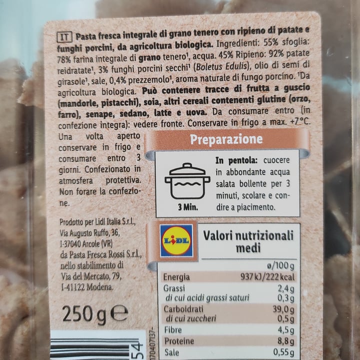 photo of Lidl Tortelloni Ripieni Di Patate E Funghi Porcini shared by @revynoir on  07 Jun 2023 - review