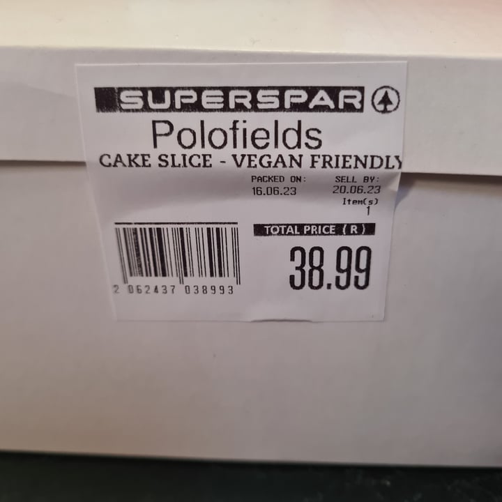 photo of SUPERSPAR Polofields Vegan Cake - vanilla shared by @veronicagroen on  04 Jul 2023 - review