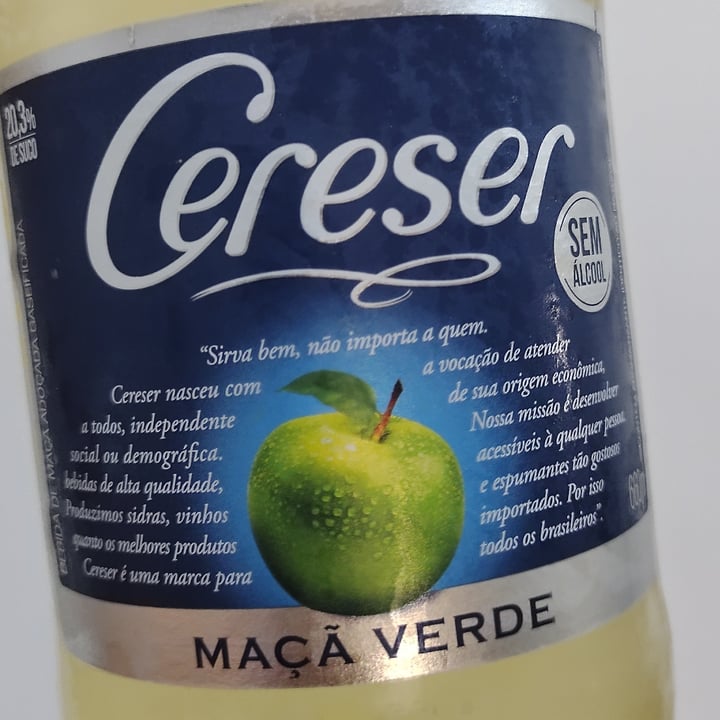photo of Cereser Sidra Maçã Verde Sem Álcool shared by @justsomevegan on  15 Jan 2023 - review