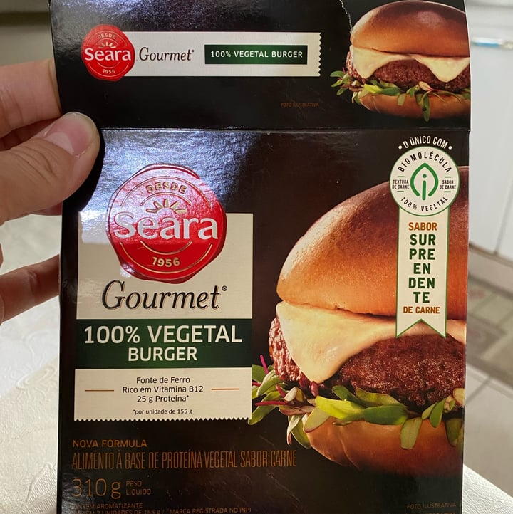 photo of Seara gourmet 100% Vegetal Burger shared by @rachcavalle on  11 Jun 2023 - review