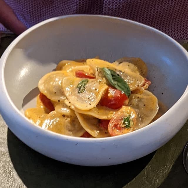 Photo of the dish “Ravioli Di Seitan Affumicato”