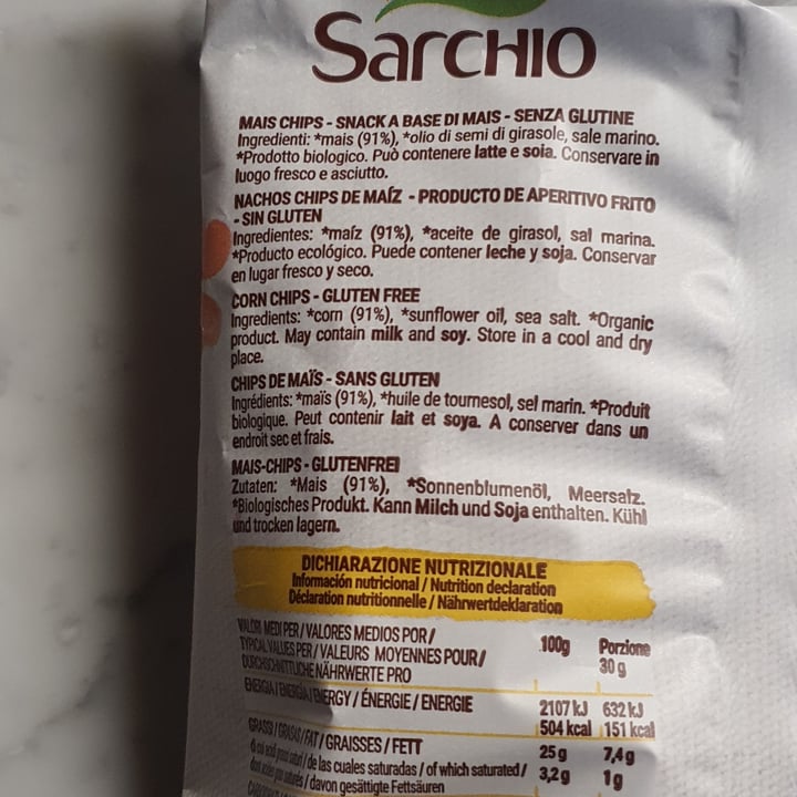photo of Sarchio Mais Chips shared by @gigiavegan on  12 Apr 2023 - review