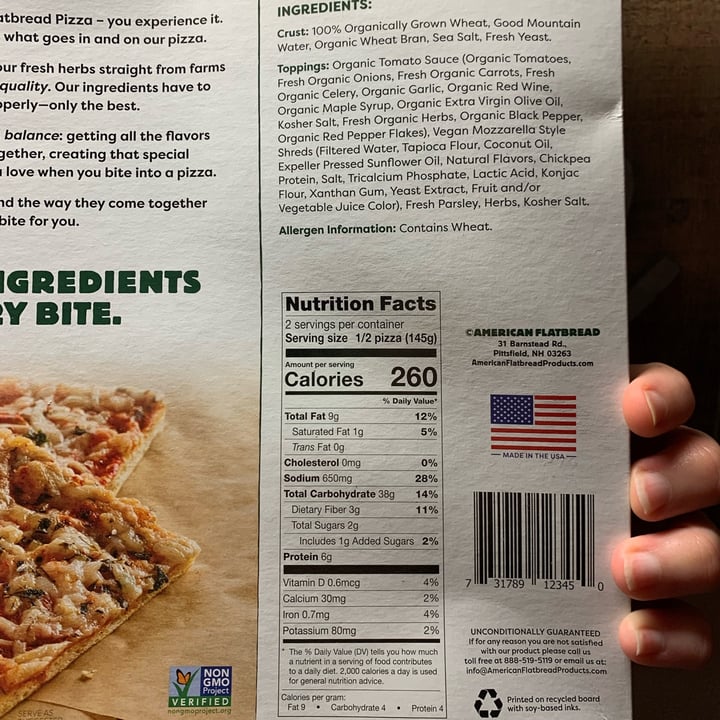 photo of American Flatbread Vegan Harvest Pizza shared by @stargazer00742 on  30 Apr 2023 - review