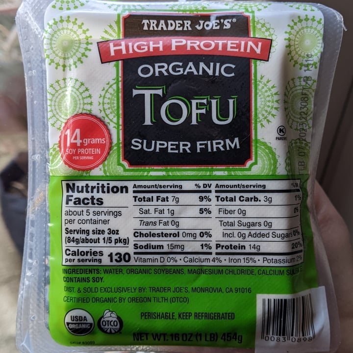 photo of Trader Joe's High Protein Organic Super Firm Tofu shared by @oolaf-13 on  03 Jan 2023 - review