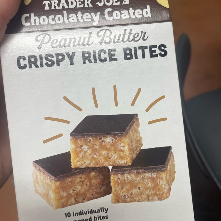 photo of Trader Joe's Chocolatey Coated Peanut Butter Crispy Rice Bites shared by @clarendiee on  31 May 2023 - review