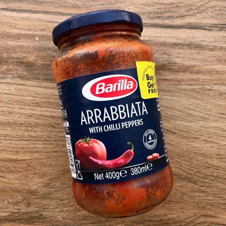 photo of Barilla Arrabbiata with Chilli Peppers shared by @veganniran on  30 Mar 2023 - review
