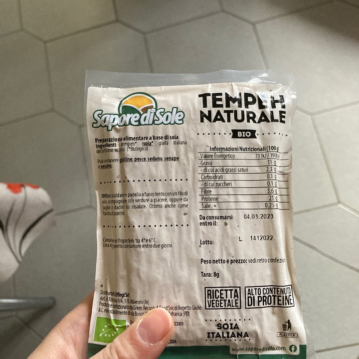 photo of Sapore di Sole Tempeh naturale bio shared by @ilaveggyy on  07 Mar 2023 - review