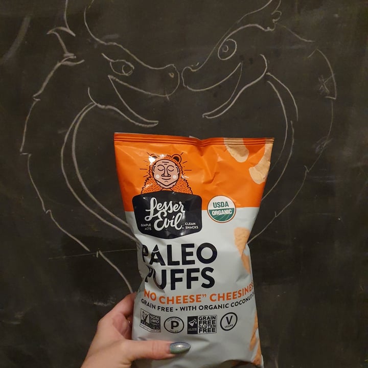 photo of Lesser Evil Snacks No Cheese Paleo Puffs shared by @anistavrou on  14 Feb 2023 - review