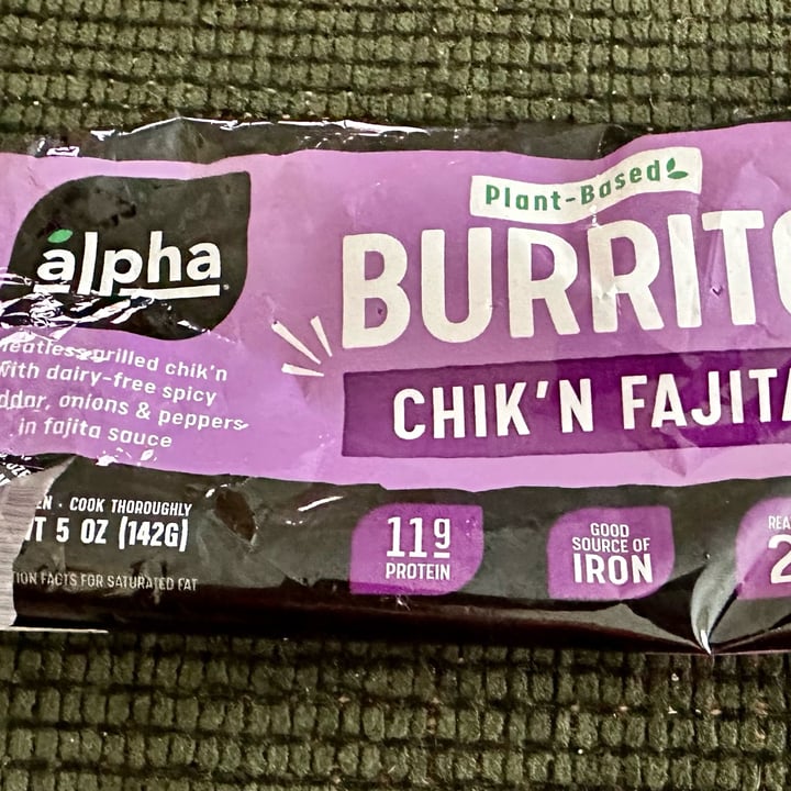 photo of Alpha Foods Alpha Chik'n Fajita shared by @epwlandp on  04 Mar 2023 - review