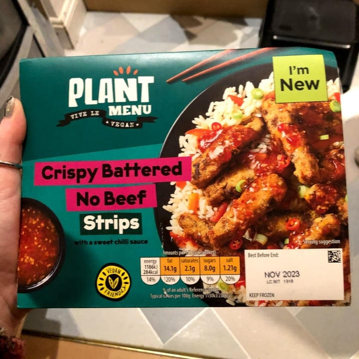 photo of Plant Menu Crispy Batter No Beef Strips shared by @laurenmitchell on  25 May 2023 - review