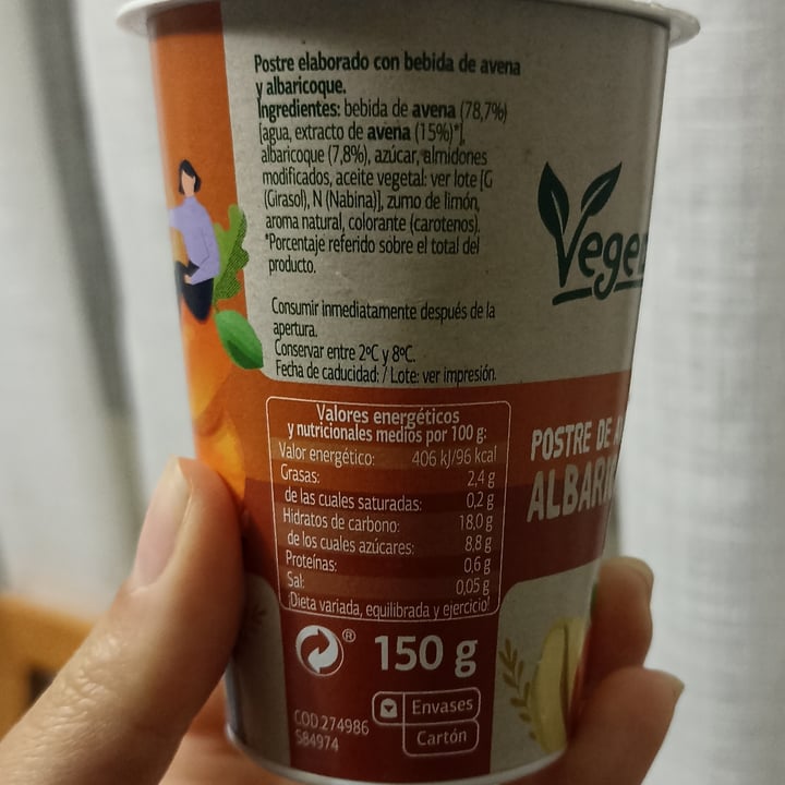 photo of Vegedia Postre De Avena Con Albaricoque Yogurt shared by @leiremarcs on  12 Apr 2023 - review