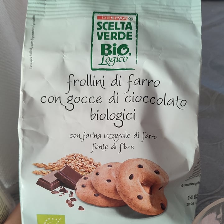 photo of Despar Scelta Verde BioLogico Frollini si farro con gocce di cioccolato biologici shared by @danicari on  10 Jul 2023 - review