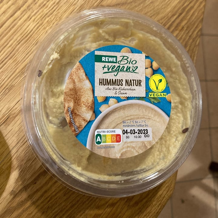 photo of Rewe Bio Hummus Natur shared by @tomjb98 on  14 Feb 2023 - review