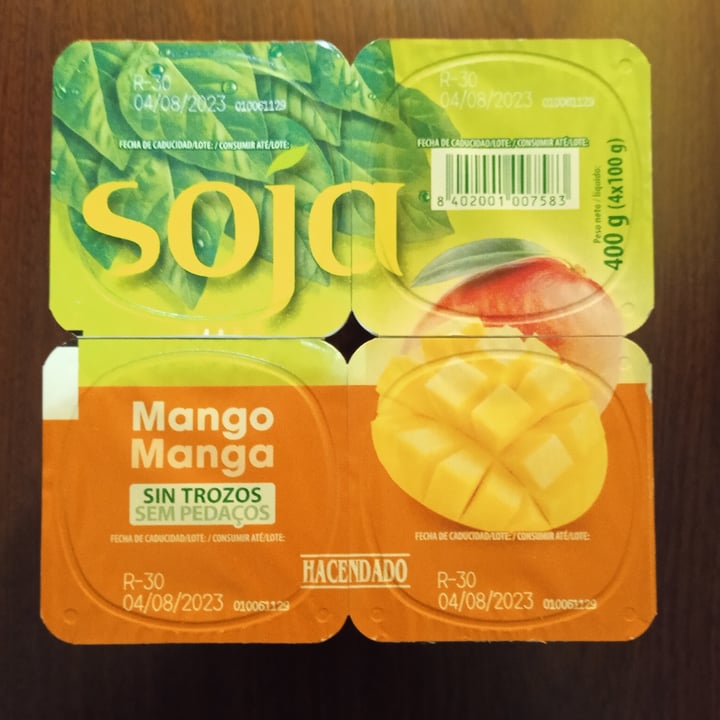 photo of Hacendado Yogur Soja Mango shared by @-larissa- on  30 Jul 2023 - review